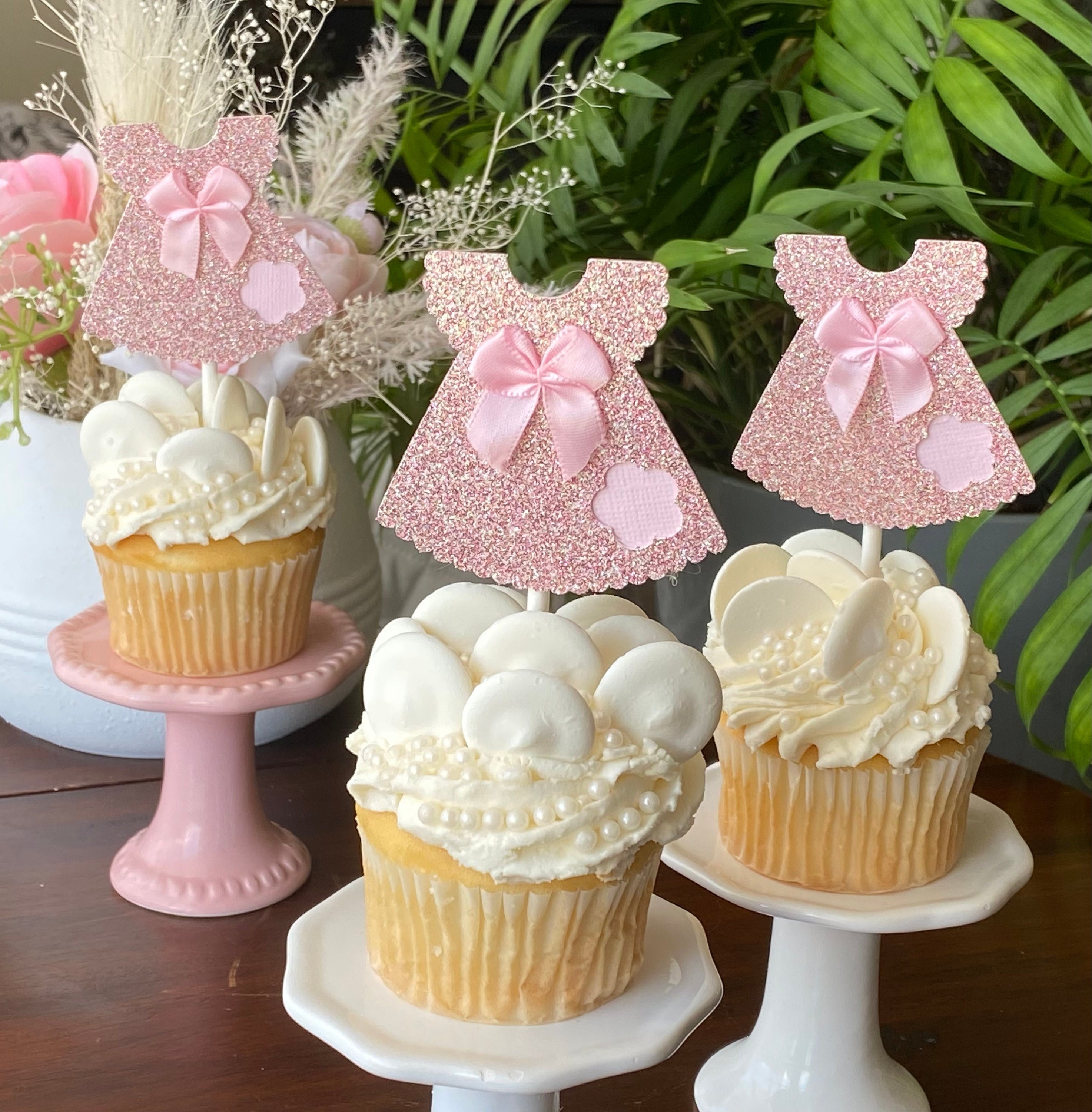 cupcake first birthday dress Baby Girls First Birthday Bubble Romper with Hand Smocked Cupcakes