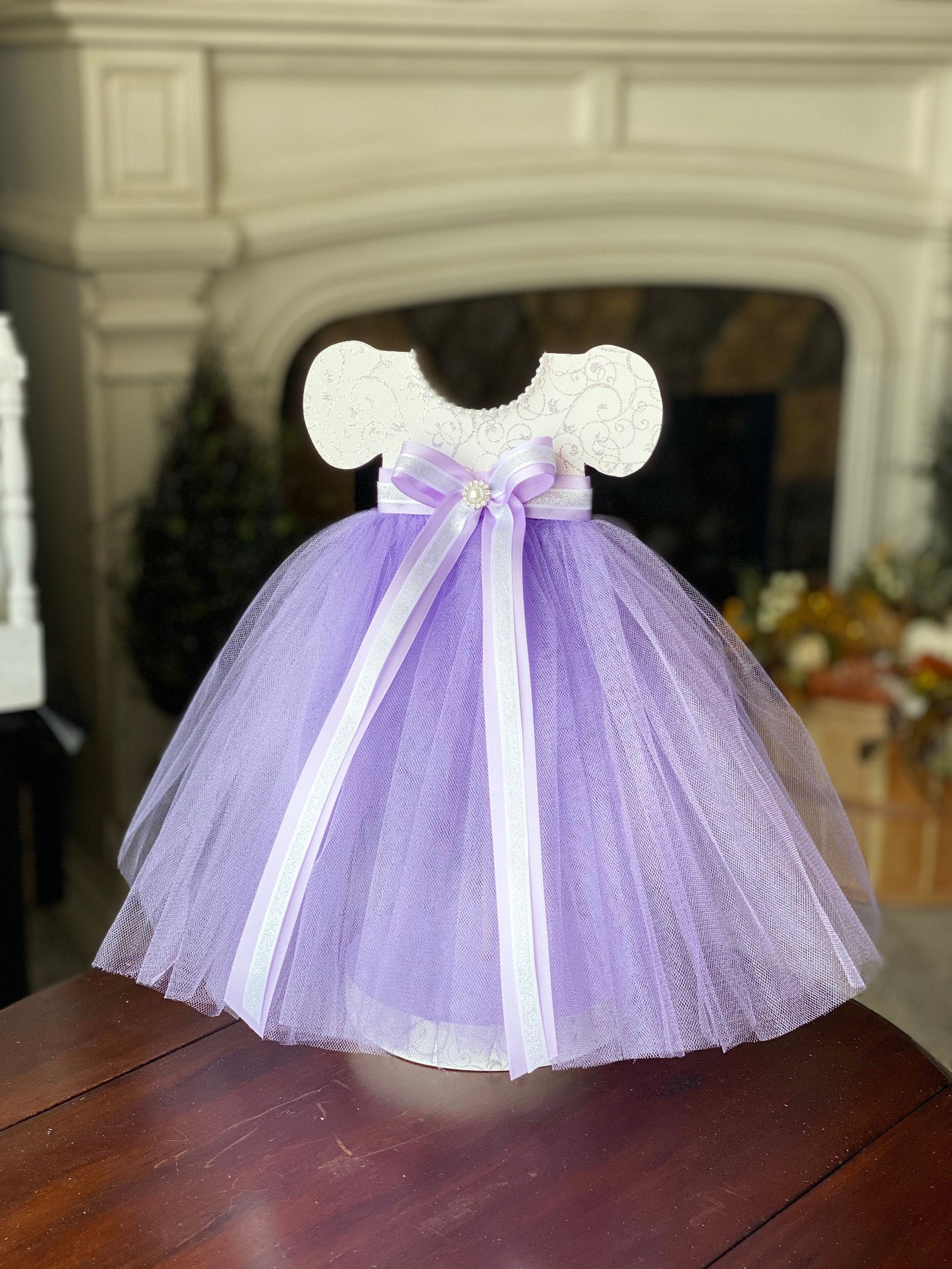 Purple Tutu Centerpiece Girl Baby Shower Dress lilac Baby | Etsy