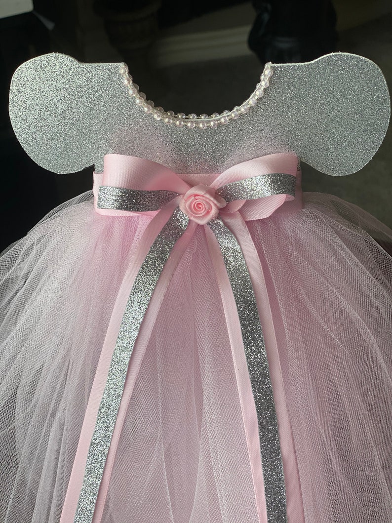 Silver Girl Baby Shower Centerpiece Tutu Dress Centerpiece Etsy
