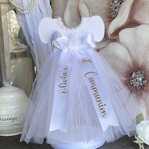White Tutu Dress Centerpiece: First Communion, Baptism Decor - Etsy