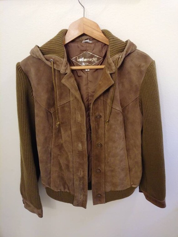 Vintage 70's Suede Leather Sweater Jacket