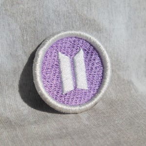 BTS Logo Embroidered Patch, Iron On/Sew on Patch for Jackets, Shirts, Bags, and Accessories