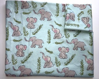 Sensory  Child WEIGHTED BLANKET 3 lbs. Elephants Nursery Flannel Handmade New Free Shipping