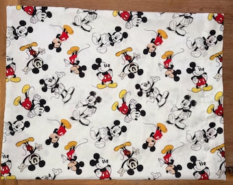 Mickey Mouse Toddler Size Pillow Case white handmade New