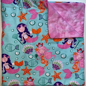 Sensory Young Child WEIGHTED BLANKET  Mermaids 4  lbs. Handmade New Autism Free Shipping