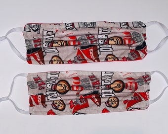2 Cotton OHIO State OSU Univ. Buckeyes  Face Masks Adjustable New Free Shipping