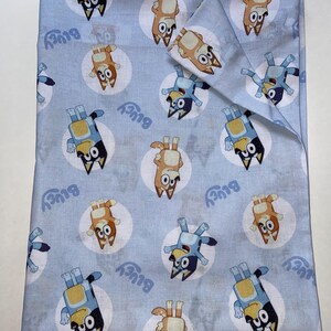 Bluey Pillow Case Blue Standard Cotton handmade new