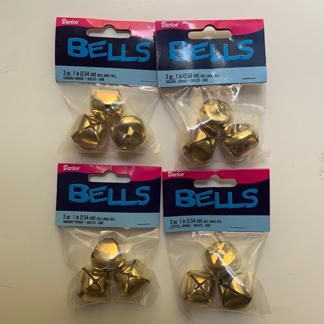 4 Packs of 3 Darice Gold Jingle BELLS 1 in New Free Shipping - Etsy
