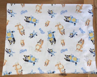 BLUEY White  Cotton Toddler Size Pillow Case Handmade NEW