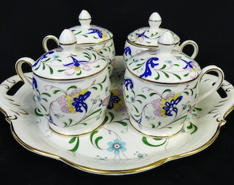 Juego de 4 botes de crema Coalport Pageant