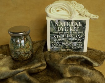 Natural Dye Silk Scarf Kit Mugwort & Goldenrod