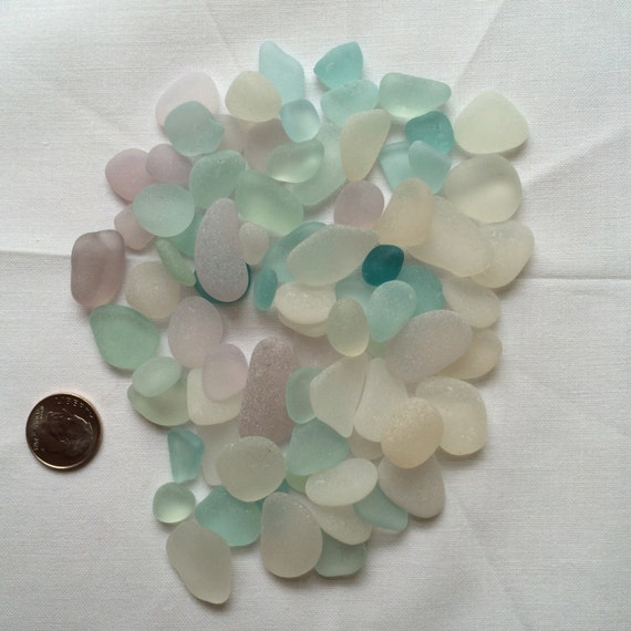 Items similar to Natural Surf Tumbled Beach Sea Glass Lot of 78 soft