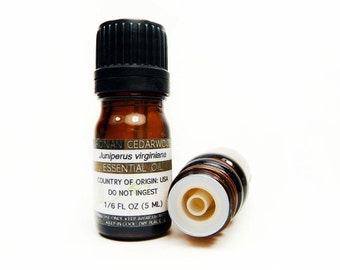 Virginian Cedarwood (Juniperus virginiana) Essential Oil, 5ML, 15ML, or 1oz, 100% PURE & Therapeutic Essential Oil
