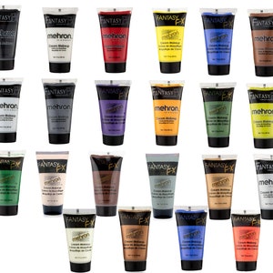 Water Based Makeup Fantasy FX  Highly pigmented soft cream makeup, Face and Body Painting Plastic squeeze tube -1 oz.
