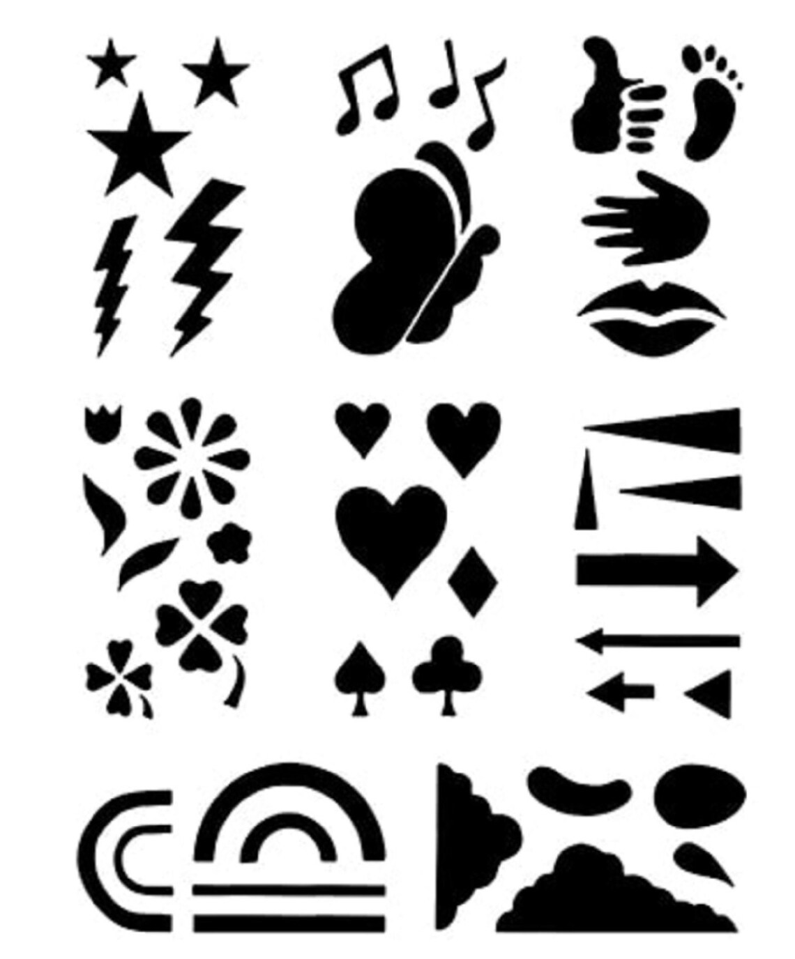 Face Painting Stencil Set for Kids Stencilgraftobian Reusable Etsy