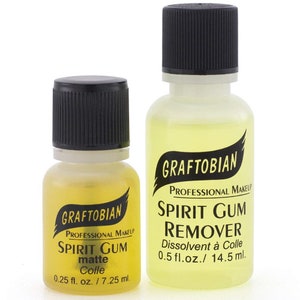 Spirit Gum & Remover (1/4 oz Spirit Gum et 1/2 oz Spirit Gum Remover) Combo adhésif théâtral, pour effets spéciaux, Halloween !!!