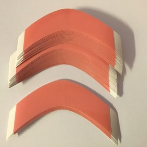 Sensi-Tack Red Liner A Contour Double -Sided Clear Adhesive Tape,- 72 Strips -For Wigs, Hairpiece.