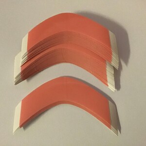 Sensi-Tack Red Liner A Contour Double -Sided Clear Adhesive Tape,- 72 Strips -For Wigs, Hairpiece.