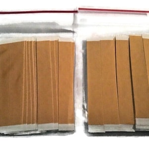 German Brown Cloth 1/2&quot; x 3&quot; Tape : 72 Straight Strips ,Walker wig adhesive tape for Poly system or a Lace system.