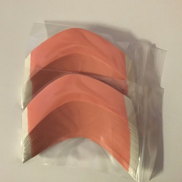 Sensi-Tack Red Liner A Contour Double -Sided Clear Adhesive Tape,- 72 Strips -For Wigs, Hairpiece.