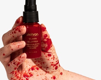 Maquillaje para efectos teatrales especiales (Halloween, películas) - Spray antisalpicaduras de sangre de 28 ml