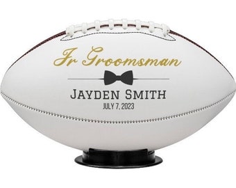 Junior Groomsmen Football Gift for Jr Groomsman Proposal Football Wedding Gift for Best Man Football for Groomsmen Proposal Gift for Him