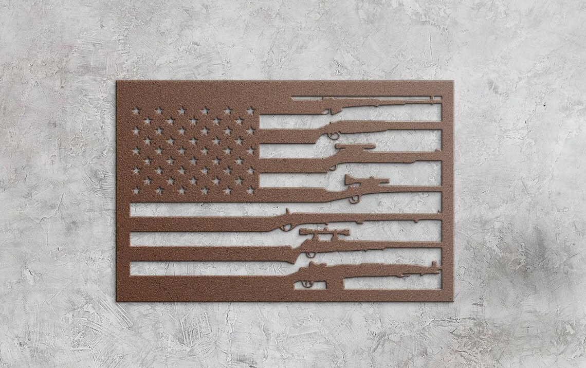 American Flag Metal Art, Military Metal Art, Gift for Him, Mancave, Metal American Flag, Steel