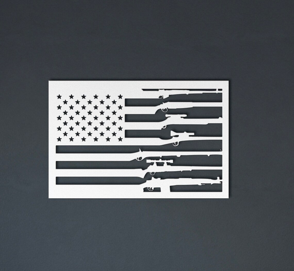 American Flag Metal Art, Military Metal Art, Gift for Him, Mancave, Metal American Flag, Steel