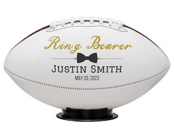 Ring Bearer Proposal Gift, Football Gift, Wedding Gift, Football Wedding, Ring Bearer Football, Groomsman Proposal, Unique Football Gift