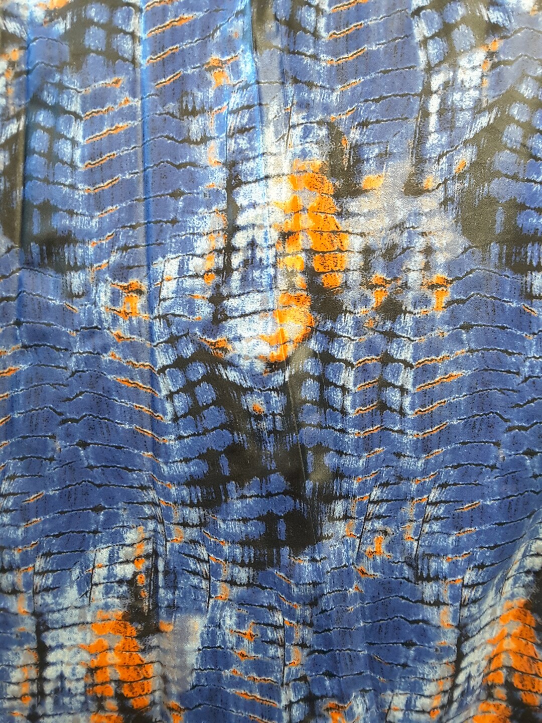 Blue Python Print Wet Look 4 Way Stretch Spandex Fabric by the Yard ...