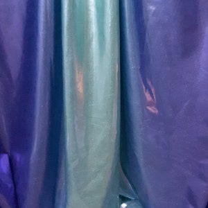 Purple Teal Ombre Mystique Hologram 4 Way Stretch Spandex FabricBy The Yard,  Leotard Fabric, Swimsuit, Dance Wear, Active Wear Material