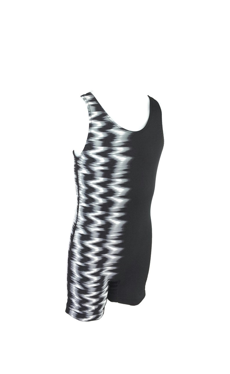 Boys Gymnast Singlet Black Blur Abstract Gymnastics Child Medium only