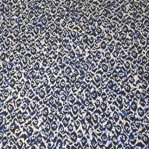 1.5 Yard Black Blue on Taupe Abstract 4 Way Stretch Spandex Fabric, Leotard Fabric, Swimsuit, Dance Wear, Active Wear Material