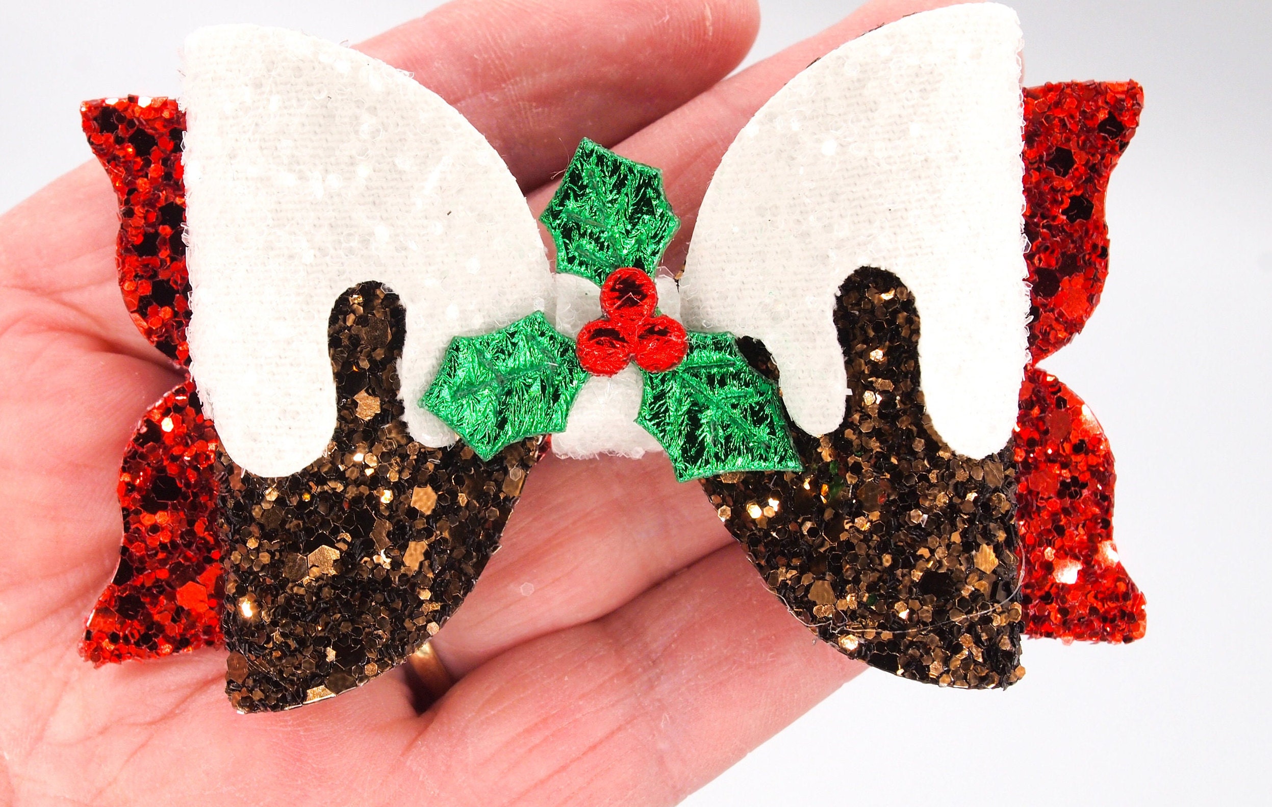 Dog Christmas Bowtie Dog Christmas Pudding Bow Dogs Etsy UK
