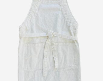 Hemp Organic Cotton Apron: Adjustable Straps, Made in USA