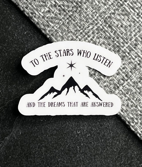  Night Court Insignia and Quote: to The Stars Who Listen Acotar  Bumper Sticker Vinyl Decal 5