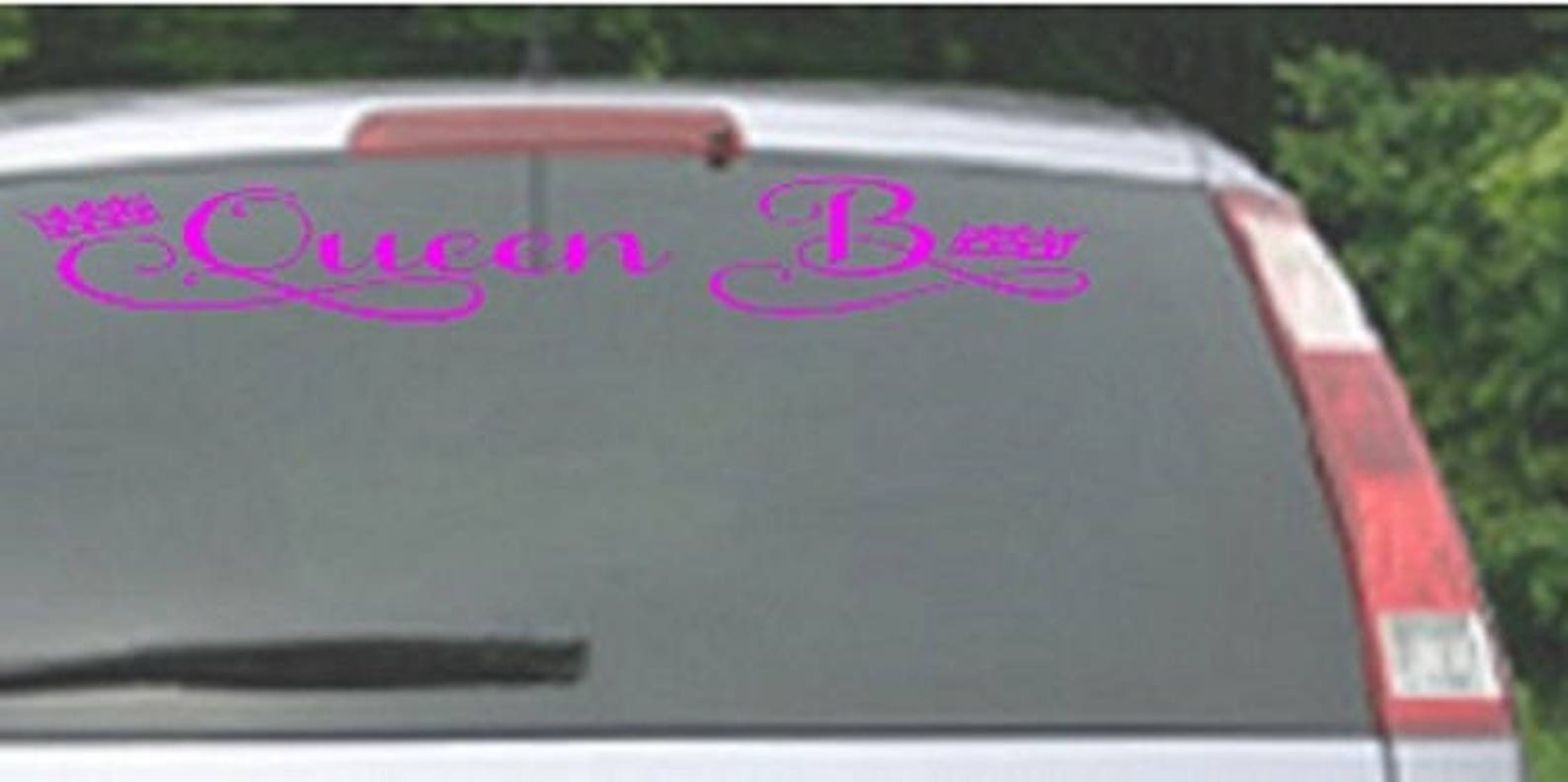 Queen B Car Window Decal, Window Sticker, Front Window Decal, Rear