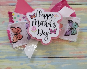 Mother's Day Bow, Butterfly Bows,Cookie Bows,  Craft, Ribbon, Bows, Cookies, Cookie Maker, Cookie Packaging, gift packaging, butterfly bows