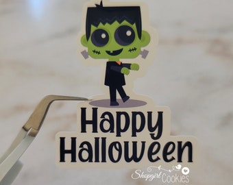 Frankenstein Halloween Stickers,Halloween ,Cookie Maker, Cookier, Small Shop, Small Business, Etsy Sticker, Cookie packaging