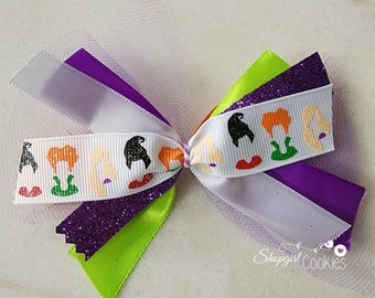 Halloween Bows,  Sanderson Sisters, Hocus Pocus, Halloween, Craft, Ribbon, Bows, Cookies, Cookie Maker, Cookie Packaging, gift packaging