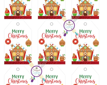 Merry Christmas Tags, Christmas Tags, Christmas Cookie Decorating Kit, Christmas Cookies, Cookie Kits, Christmas, Tags, Cookie Tags