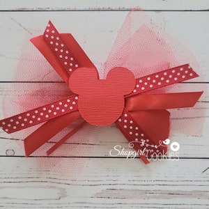 Valentine&#39;s DayBows, Valentine&#39;s Day, Disney bows, Ribbon, Bows, Cookies, Cookie Maker, Cookie Packaging, gift packaging, ears, red bows