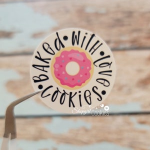 Cookies Baked with Love, Cookie Labels,Cookie Maker, Cookier, Small Shop, Small Business, Etsy Sticker, Food Sticker, Cookie packaging