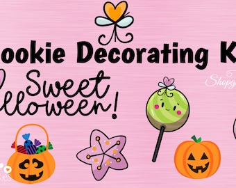 Halloween Decorating Cookie Kit Card, DIY Cookie Kit, Halloween Cookie Kit, Halloween Cookies, Cookie Kits, Halloween, Spooky, Candy, Sweets