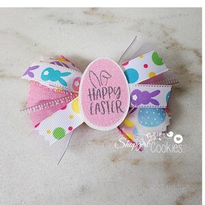 Easter bunny Bows, Cookie Bows,  Craft, Ribbon, Bows, Cookies, Cookie Maker, Cookie Packaging, gift packaging,  bows, bunny, easter eggs