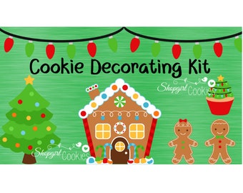 Decorating Cookie Kit, DIY Cookie Kit, Christmas Cookie Decorating Kit, Christmas Cookies, Cookie Kits, Christmas