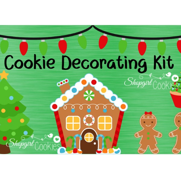 Decorating Cookie Kit, DIY Cookie Kit, Christmas Cookie Decorating Kit, Christmas Cookies, Cookie Kits, Christmas