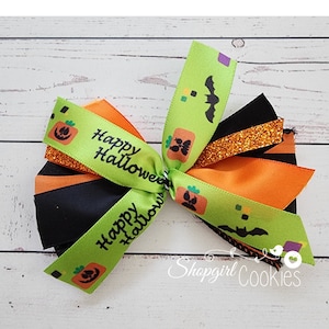 Halloween Bows, Halloween, Craft, Ribbon, Bows, Cookies, Cookie Maker, Cookie Packaging, gift packaging. Boo