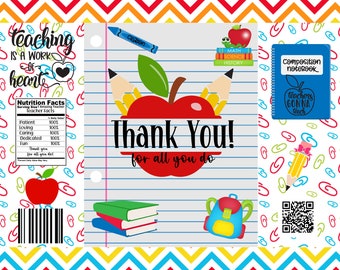 Teacher Appreciation  Chip Bag, Chip Bags, Party Chip Bag, Cookie packaging , Cookier, Baker, Tags, Bags, Teachers, school,