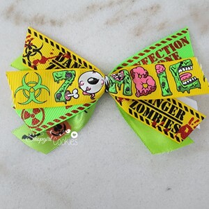 Halloween Bows,Zombie, Zombies, Halloween, Craft, Ribbon, Bows, Cookies, Cookie Maker, Cookie Packaging, gift packaging
